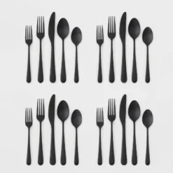 20pc Harrington Flatware Set Black - Threshold™ 5 20pc Harrington Flatware Set Black - Threshold™ -Kids’ Furniture Store GUEST 701d9c22 9fd0 4379 8eb2 5dfad3133a69