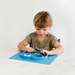 Ezpz Happy Mat Dining Plate - Blue -Kids’ Furniture Store GUEST 702c7089 ce4d 433c 9ee8 7bebbbd9dfc2