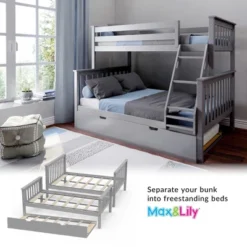 Max & Lily Twin Over Full Bunk Bed With Trundle Bed -Kids’ Furniture Store GUEST 7107b11a 0578 4ef4 84f0 e67a56392a17