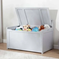 Melissa & Doug Wooden Toy Chest - Gray -Kids’ Furniture Store GUEST 73486334 f992 4db0 a327 adb28672f777