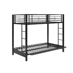 Twin Over Futon Analise Metal Bunk Bed Black - Saracina Home 9 Twin Over Futon Analise Metal Bunk Bed Black - Saracina Home -Kids’ Furniture Store GUEST 74e2d72d ba1e 41f2 80bc 6da6082dff35