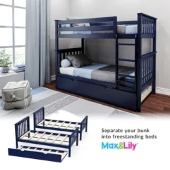 Max & Lily Twin Over Twin Bunk Bed With Trundle -Kids’ Furniture Store GUEST 7500cccf 6733 46a1 9c6d 696166c2c2ea