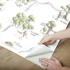 Winnie The Pooh 100 Acre Wood Map Peel And Stick Wallpaper - RoomMates -Kids’ Furniture Store GUEST 75066b3d 4050 4a00 929f 7ee5886eb4b1