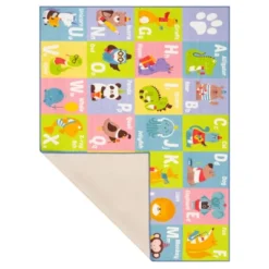 KC CUBS Boy & Girl Kids ABC Alphabet Animal Educational Learning & Fun Game Play Area Non Slip Nursery Bedroom Classroom Rug Carpet -Kids’ Furniture Store GUEST 7516ed46 d13e 43d7 b5ab fe3491af96ae
