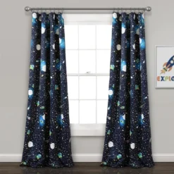 Universe Room Darkening Window Curtain Panels Navy - Lush Décor -Kids’ Furniture Store GUEST 7607c40a 864a 42e5 9e24 0a98ad19b912