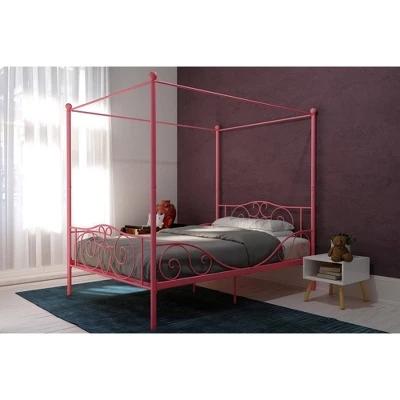 Full Clara Metal Bed Pink - Room & Joy 4 Full Clara Metal Bed Pink - Room & Joy - Image 4