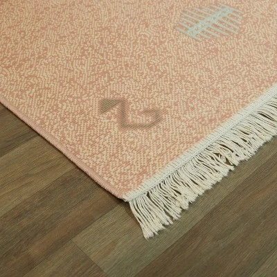 Chana Tribal Flatweave Kids' Rug Pink - Balta Rugs 3 Chana Tribal Flatweave Kids' Rug Pink - Balta Rugs - Image 3