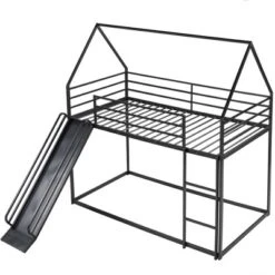 Twin Over Twin House Bunk Bed With Ladder And Slide - ModernLuxe 13 Twin Over Twin House Bunk Bed With Ladder And Slide - ModernLuxe -Kids’ Furniture Store GUEST 77611a9f 86b6 4222 80b7 340b21f2dc4c