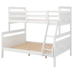 Twin Over Full Bunk Bed With Ladder And Safety Guardrail-ModernLuxe -Kids’ Furniture Store GUEST 776c2964 35a4 461e 844a 4a953883d51c