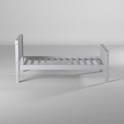 Twin Harmony Wood Platform Bed Dove Gray - Alaterre Furniture 2 Twin Harmony Wood Platform Bed Dove Gray - Alaterre Furniture - Image 2