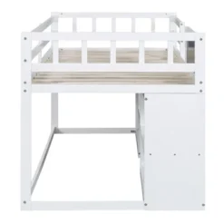 Twin Size Low Loft Bed With Rolling Desk, Shelves And Drawers - ModernLuxe -Kids’ Furniture Store GUEST 786dc2b2 b508 45ff 9172 041ea6201b6f