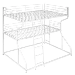 Full XL Over Twin XL Over Queen Size Metal Triple Bunk Bed With Ladder-ModernLuxe -Kids’ Furniture Store GUEST 7b9307f2 a486 42ac 93ae 923db6363d39