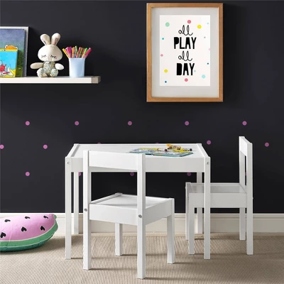 3pc Annya Kiddy Table Set White - Room & Joy 1 3pc Annya Kiddy Table Set White - Room & Joy