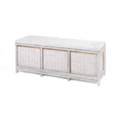Badger Basket Kid's Storage Bench With Woven Top And Baskets White -Kids’ Furniture Store GUEST 7cb805e4 beb7 468b b115 5b9a09524332