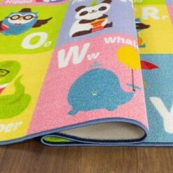KC CUBS Boy & Girl Kids ABC Alphabet Animal Educational Learning & Fun Game Play Area Non Slip Nursery Bedroom Classroom Rug Carpet -Kids’ Furniture Store GUEST 7fbccff9 b36d 4712 afe7 cbba7798bb94