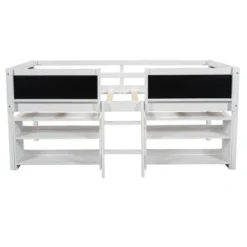Twin Size Low Loft Bed With Two Removable Shelves, Ladder And Decorative Rail Chalkboard - ModernLuxe -Kids’ Furniture Store GUEST 813938eb 793b 4227 bbfc 71b2d43e33fd