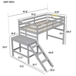 Loft Bed With Platform And Ladder - ModernLuxe -Kids’ Furniture Store GUEST 816042f2 f9b3 42a2 bd4b 560417f93d5e