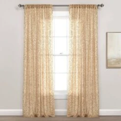 52"x84" Ballgown Glam Sparkle Sequins Window Curtain Panel - Lush Décor -Kids’ Furniture Store GUEST 8300e126 dfd2 4688 ae28 b0c19b7b4a7a
