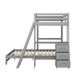 Twin Over Full Bunk Bed With Built-in Desk, Ladder And Three Drawers-ModernLuxe 14 Twin Over Full Bunk Bed With Built-in Desk, Ladder And Three Drawers-ModernLuxe -Kids’ Furniture Store GUEST 83358152 00b5 491c 86dc 8eadced5988e