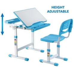 Mount-It! Kids Desk And Chair Set | Height Adjustable Ergonomic Children's School Workstation With Storage Drawer | Blue -Kids’ Furniture Store GUEST 868b815d 4429 4edc 9196 af85aa9cf585