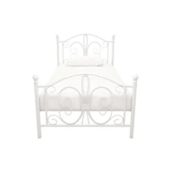 Twin Kids' Bombay Metal Bed White - Room & Joy -Kids’ Furniture Store GUEST 87b8d0c6 7266 4a3c 86cb 83b88000ed40