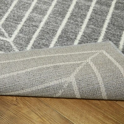 7'10"x10' Elias Stripe Kids' Area Rug Gray - Balta Rugs 2 7'10"x10' Elias Stripe Kids' Area Rug Gray - Balta Rugs - Image 2