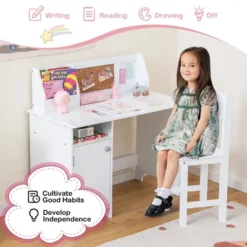 Costway Kids Desk And Chair Set Study Writing Workstation With Bookshelf & Bulletin Board 13 Costway Kids Desk And Chair Set Study Writing Workstation With Bookshelf & Bulletin Board -Kids’ Furniture Store GUEST 8b401a76 fc28 44f9 ad7b cba2ddd1b374