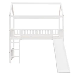 Twin Size Loft House Bed With Slide-ModernLuxe -Kids’ Furniture Store GUEST 8b513386 9494 4e84 adb7 b01c5ae30913