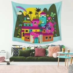Encanto Casa Madrigal Tapestry Black/Pink/Blue - RoomMates -Kids’ Furniture Store GUEST 8b6a90d7 7b0c 4a18 9e01 0ff41edfd561