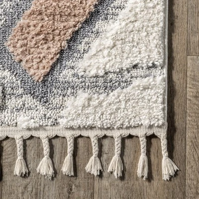 Zende Colorful Stones Kids Tassel Area Rug 4 Zende Colorful Stones Kids Tassel Area Rug - Image 4