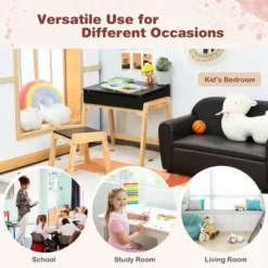 Costway Kids Table & Chair Set Wooden Activity Art Study Desk W/Storage Space -Kids’ Furniture Store GUEST 8c68b25b 7c7a 4274 9b9d 8d88341b96b9