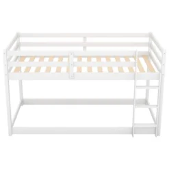 Twin Over Twin Floor Bunk Bed With Ladder - ModernLuxe 10 Twin Over Twin Floor Bunk Bed With Ladder - ModernLuxe -Kids’ Furniture Store GUEST 9043a984 3c32 4276 a05d ad96aab41cbb