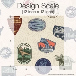 Jurassic World Badges Peel & Stick Wallpaper Beige - RoomMates -Kids’ Furniture Store GUEST 9081f183 878b 4da4 9bee 3fea6c4a1a89