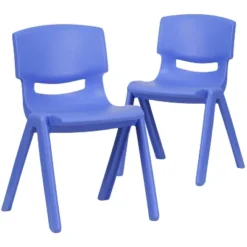 Emma And Oliver 2 Pack Plastic Stack School Chair With 13.25"H Seat, K-2 School Chair -Kids’ Furniture Store GUEST 90fde283 69e3 4402 8b45 0da59a05e148