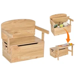 Costway 3-in-1 Kids Convertible Storage Bench Wood Activity Table And Chair Set -Kids’ Furniture Store GUEST 911754d2 badc 4442 bd89 66735d73d522