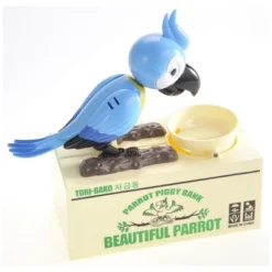 Insten Parrot Piggy Bank Robotic Coin Munching Toy Money Box, Blue, 6.6x6.5 Inches -Kids’ Furniture Store GUEST 9122f83d 1ef2 4460 a78c d11b5f31f1d1