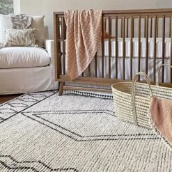 Crane Baby 5' X 7' Hand-Woven Cotton Rug - Ezra Cream -Kids’ Furniture Store GUEST 91bda8e9 c45d 40d6 8513 8fe09d39ca91