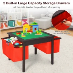 Costway 2-in-1 Kids Activity Table & 2 Chairs Set W/Storage Building Block Table -Kids’ Furniture Store GUEST 9205c328 c67a 4b87 9a60 6a947f9694ae