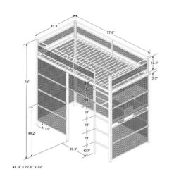 Twin Battle Den Gaming Bunk Bed With TV Mount Black - X Rocker -Kids’ Furniture Store GUEST 927971a8 db05 42da 8978 dca43b526706