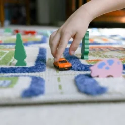 39"x59" Traffic Blue 3D Play Rug - IVI -Kids’ Furniture Store GUEST 935fed9c 7e2b 4c04 90b1 0a087f29f279