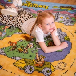 KC CUBS | The Flintstones Boy & Girl Kids City Road Car Vehicle Traffic Educational Learning & Game Play Nursery Classroom Rug Carpet -Kids’ Furniture Store GUEST 944ffd1f 3732 4420 ac81 40527583b7e3