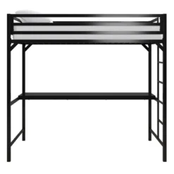 Twin Max Metal Loft Bed With Desk Black - Room & Joy -Kids’ Furniture Store GUEST 94d1c0bd 989c 4cb6 be10 7262b8d2bae1