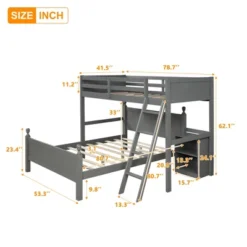 Twin Over Full Loft Bed With Cabinet - ModernLuxe -Kids’ Furniture Store GUEST 9732a973 13fe 40b6 a614 c93974c9634c
