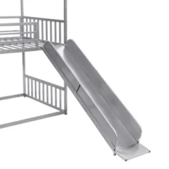 Twin Over Twin Metal Bunk Bed House Bed With Slide And Staircase-ModernLuxe 19 Twin Over Twin Metal Bunk Bed House Bed With Slide And Staircase-ModernLuxe -Kids’ Furniture Store GUEST 98924ff3 98ab 4dff 8388 57a8af705500
