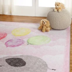 Nursery Elephant Colorful Kids Playroom Indoor Area Rug By Blue Nile Mills -Kids’ Furniture Store GUEST 9a56d96b 6143 46fa 8228 9082c2f8ba6e