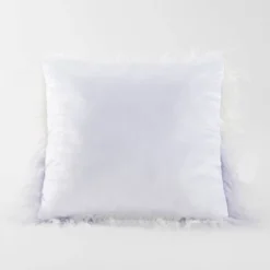 Teen Luxe Ombre Long Hair Throw Pillow White/Purple - Makers Collective