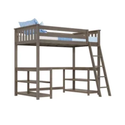 Max & Lily Twin-Size High Loft Bed With Wraparound Desk & Shelves -Kids’ Furniture Store GUEST 9b45a0f8 714d 4b2a 9e4f a57128c795bb
