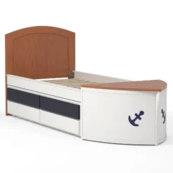 Twin Collindale Boat Design Kids' Bed With Trundle White/Oak - MiBasics 11 Twin Collindale Boat Design Kids' Bed With Trundle White/Oak - MiBasics -Kids’ Furniture Store GUEST 9ba24907 0adc 4ade 9c4a 623fcb1da8ab