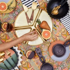 5pc Stainless Steel Silverware Set Black/Gold - Opalhouse™ Designed With Jungalow™ 6 5pc Stainless Steel Silverware Set Black/Gold - Opalhouse™ Designed With Jungalow™ -Kids’ Furniture Store GUEST 9c600b8c 28d5 45e2 a4c3 ad1088a92ce8