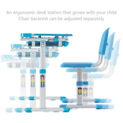 Costway Height Adjustable Children's Desk Chair Set Multifunctional Study Drawing -Kids’ Furniture Store GUEST 9cfe10d2 8ed3 4104 9040 e2cfd638957e